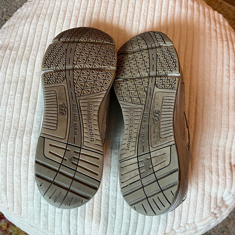 SAS women’s tour leather and mesh comfort shoe 8N silver grey vacation walking - Picture 3 of 6